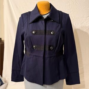 CAbi Dark Blue Double-Breasted Pea Coat